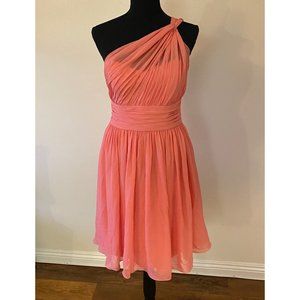 Wtoo Coral Chiffon Mini Dress
